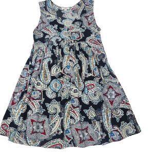 Umgee Babydoll Mini Dress Tunic Womens Small Paisley Print Peasant Cottagecore